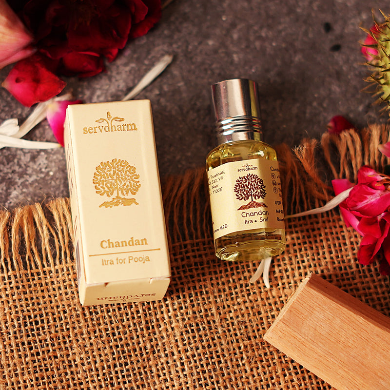 Itra Chandan Perfume Without Alcohol Chandan Itra 5ml Pure Pooja