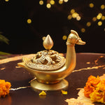 Brass Duck Design Incense or Loban holder (6 Inch)