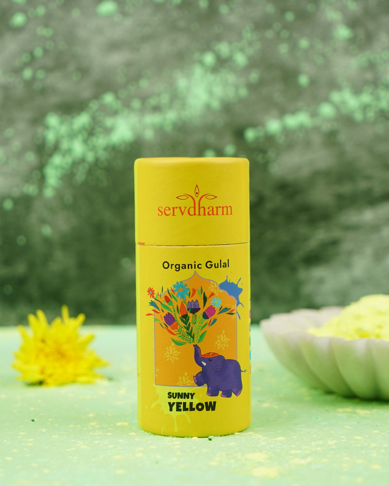 Organic Yellow Gulal - 100 grams