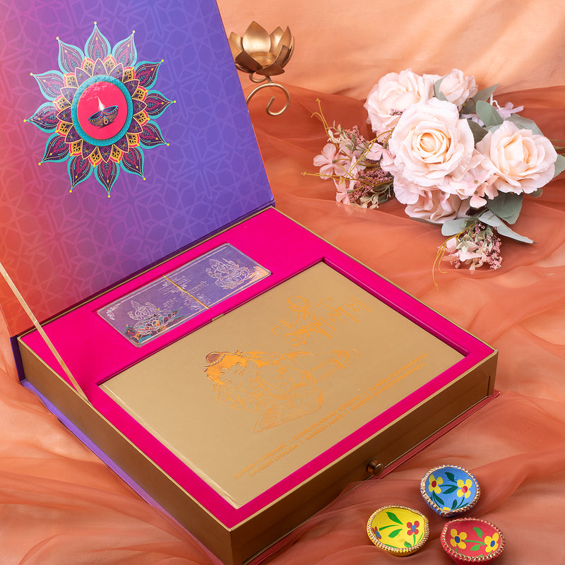 Diwali Crystal Studded Gift Box - Luxury Gifting