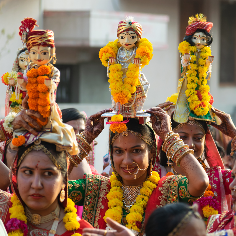 Gangaur Sticker Gangaur 2024 - History, Rituals and Traditions – ServDharm
