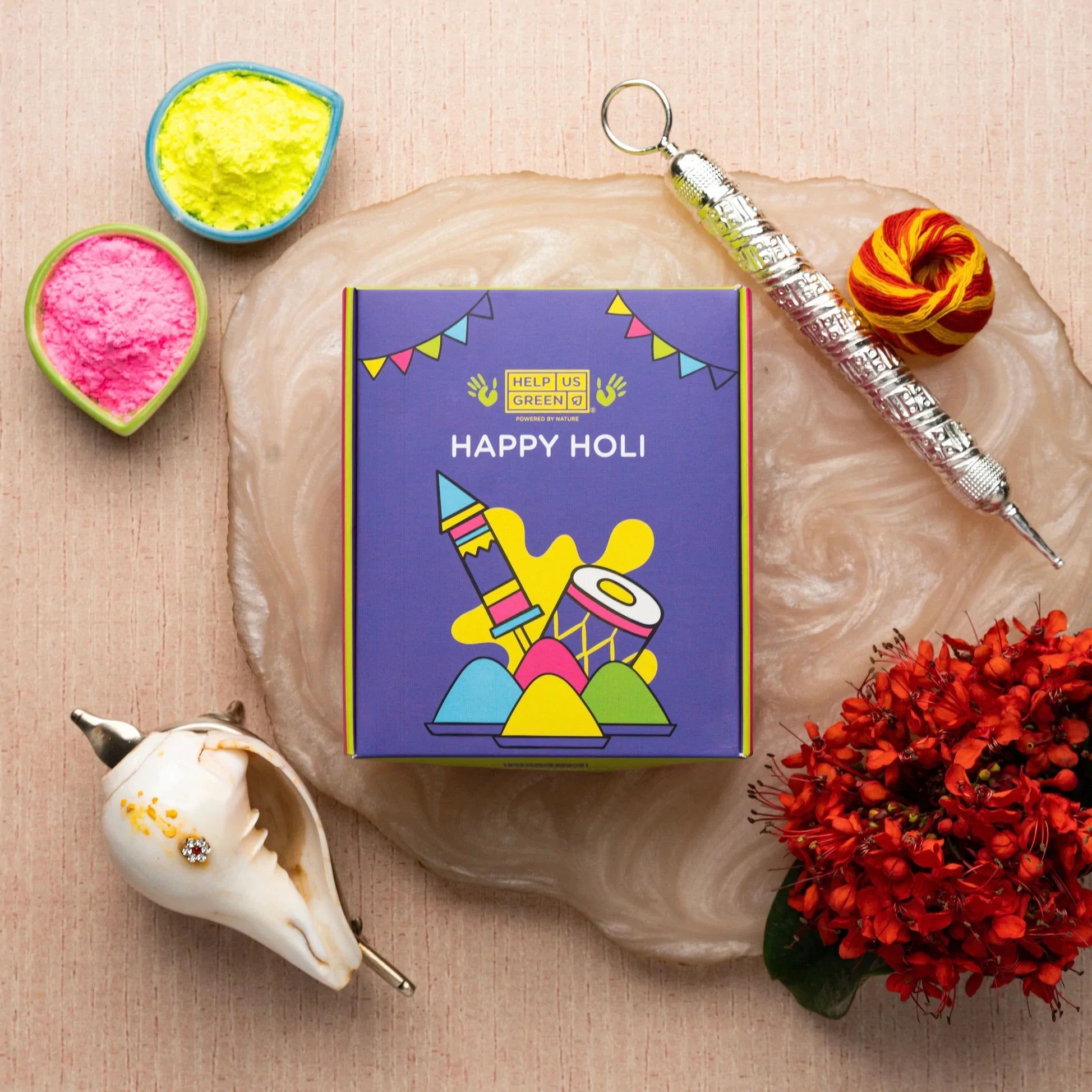 Healthy Treat Desi Bites Holi Gift Hamper with Thandai & Herbal Gulal | Holi  Gift Box