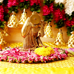 Pure Brass Radha Krishna Idol 6 " | 902g