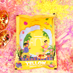 Organic Yellow Fragrant Gulal 100g Pouch | Infused with Kesar Fragrance