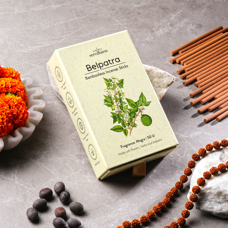 Belpatra Bambooless Dhoop Sticks | Fragrance : Mogra | Pack of 50