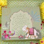 Sage Green with Gold Foiling Premium Festive Rigid Gift Box | 10.5" x 9 " x 4 "