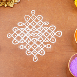 Kolam Pattern Wooden Kolam  Stencil 5x5 inch