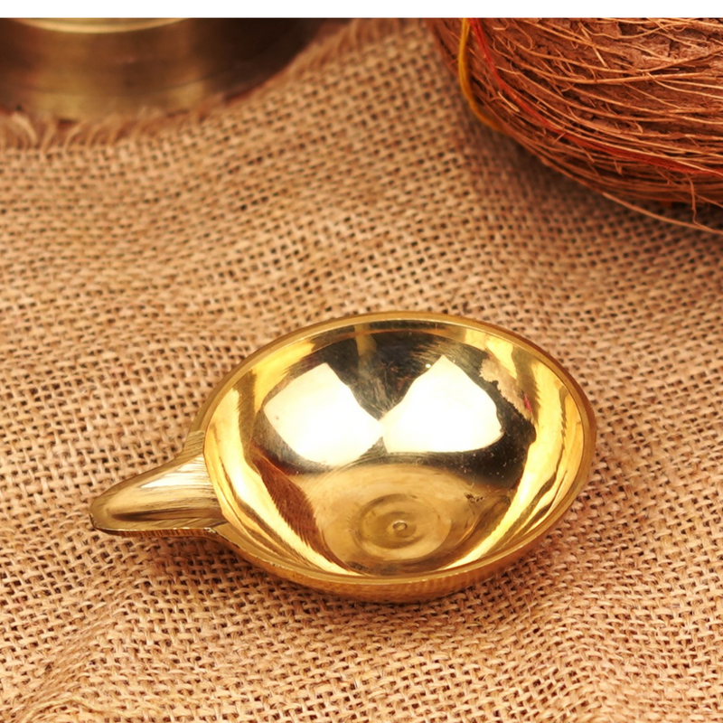 Pure Brass Ek Mukhi Jyot for Daily Pooja Purpose 3"| 54g