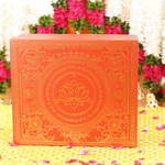 Red Gold Foiled Premium Festive Rigid Gift Box | 11" x 9" x 4 "
