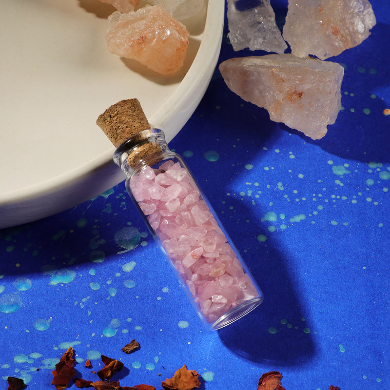 Rose Quartz Crystal Chips Intention Jar (35g)