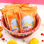 Organic Orange Fragrant Gulal 100g Pouch (Pack of 50) | Infused with chandan  fragrance