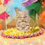 Mangalmurti Clay Ganesha Idol | 5" from Sacred Ganga Mitti | Immersible & Earth-Friendly