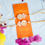 Pristine White and Gold Bhaiya Bhabhi Rakhi