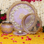 Lavender Karwa Chauth Thali Set | Pack of 5 | Luxe Edition