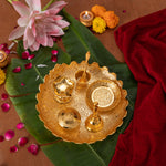 Pure Brass Pooja Thali Set 10"