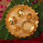 Pure Brass Pooja Thali Set 10"