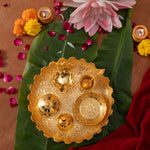 Pure Brass Pooja Thali Set 10"