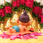 Laddu Ganesh Reading Premium Resin Idol 5" | 390g