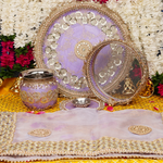 Lavender Karwa Chauth Thali Set | Pack of 5 | Luxe Edition