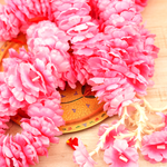 Premium Pink Floral Garlands/ Latkans Set of 2 | 4.5 ft length