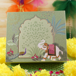 Sage Green with Gold Foiling Premium Festive Rigid Gift Box | 10.5" x 9 " x 4 "