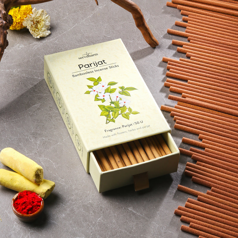 Parijat Bambooless Dhoop Sticks | Fragrance : Parijat | Pack of 50