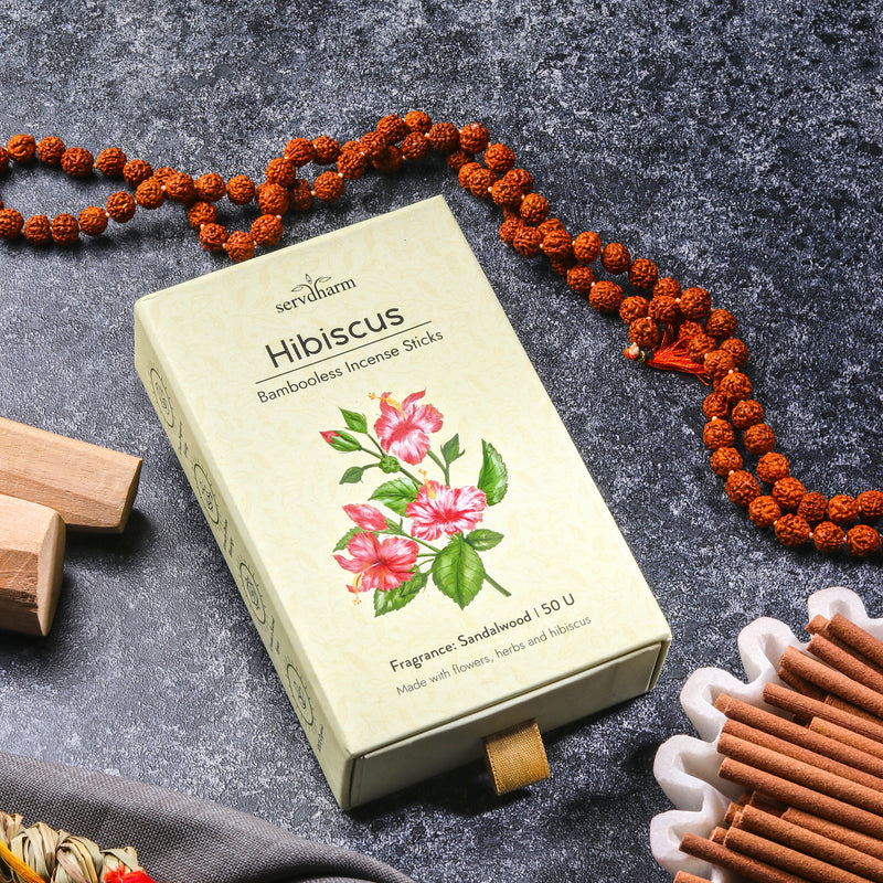 Hibiscus Bambooless Dhoop Sticks | Fragrance : Sandalwood | Pack of 50