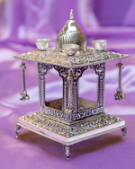 Silver Intricately Carved Nakshi Diwali Hatri | 294 gram | 4 x 4 x 6.5 inch | 92.5 Sterling Silver