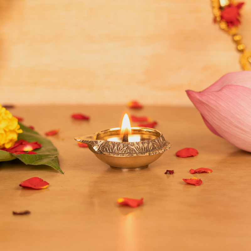 Pure Brass Kuber Diya for Daily Pooja 2 Inch | 40g