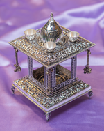Silver Intricately Carved Nakshi Diwali Hatri | 294 gram | 4 x 4 x 6.5 inch | 92.5 Sterling Silver