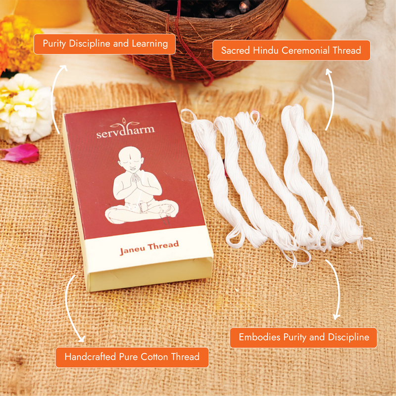 Janjam Thread Janeu Sacred Thread Pack of 5 pcs – ServDharm