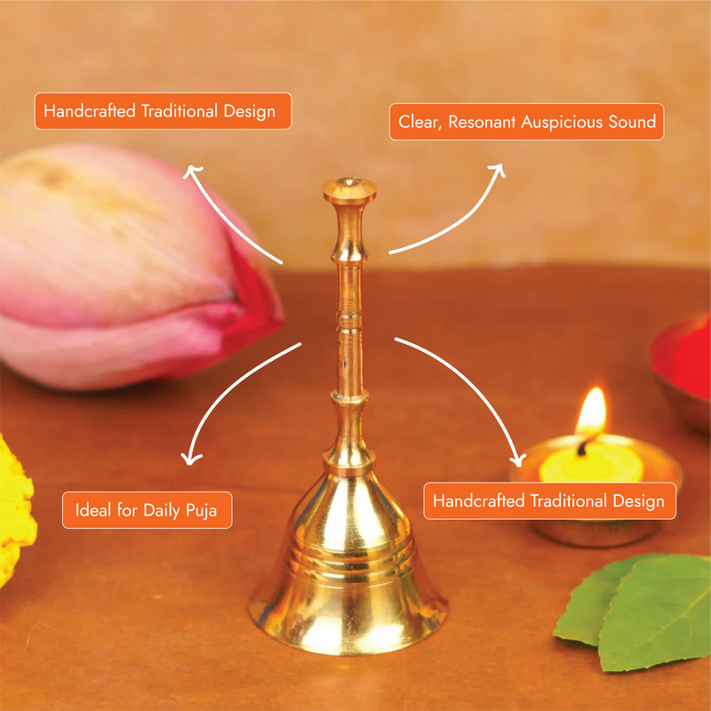 Pure Brass Puja Bell 4 inch  | 46g
