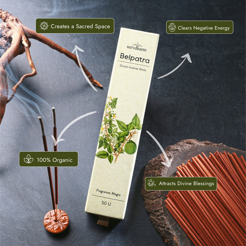 Belpatra Divine Incense Sticks | Fragrance : Mogra | Pack of 50