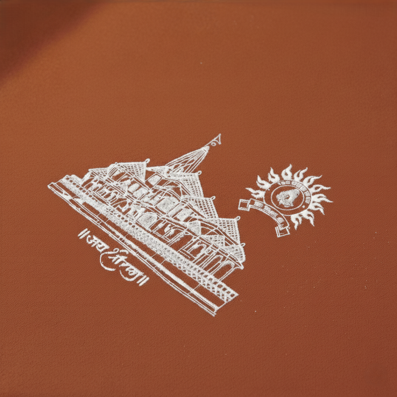 Ayodhya Ram Mandir Wooden Kolam Stencil 10 x 10 Inch