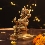 Pure Brass Bajrang Bali Figurine / Brass Idol for Pooja, 4.5"