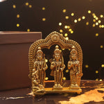 Pure Brass Ram Darbar Lord Shri Ram, Lakshman, Sita and Hanuman ji Statue for Home Decor (6 Inch), 1.1 KG