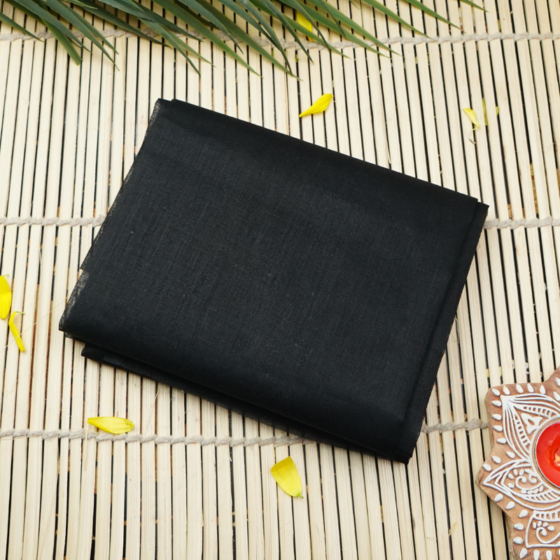 Black Pooja Vastra, Aasan | Black Fabric/Cloth for Puja Rituals, 1.25 M