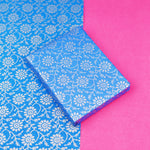 Blue Floral Wrapping Paper( Set of 5)