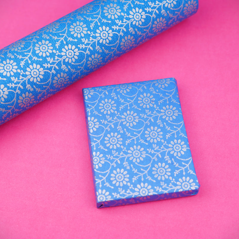 Dlue Rapping Paper Blue Floral Gift Wrapping Paper( Set of 5) – ServDharm