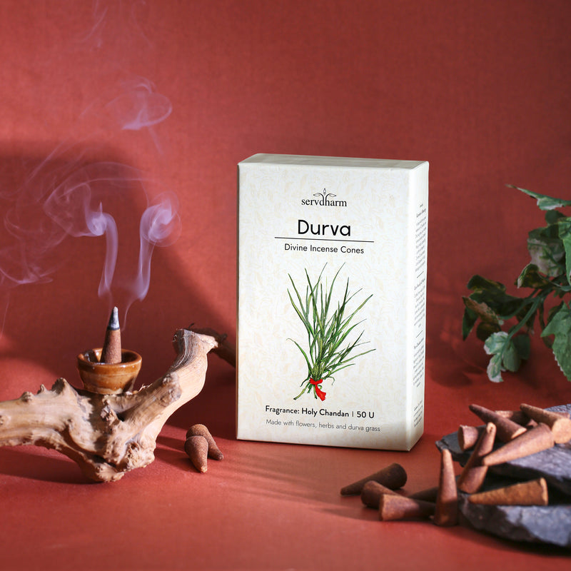 Durva Divine Incense Cones | Fragrance : Holy Chandan | Pack of 50