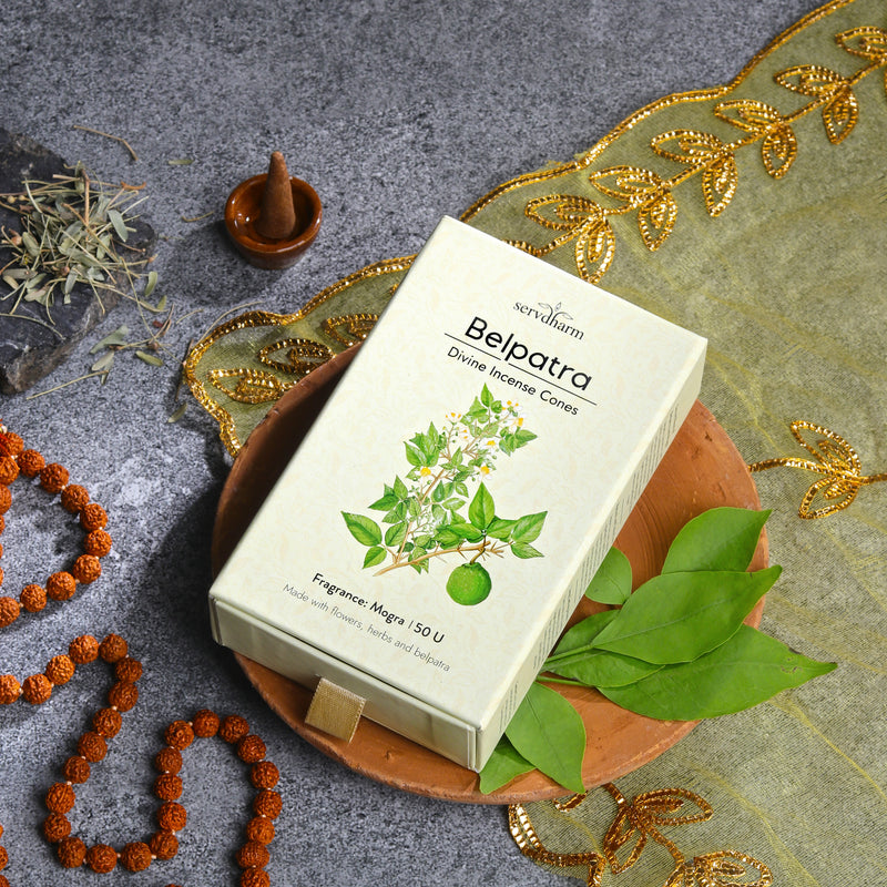 Belpatra Divine Incense Cones | Fragrance : Mogra | Pack of 50