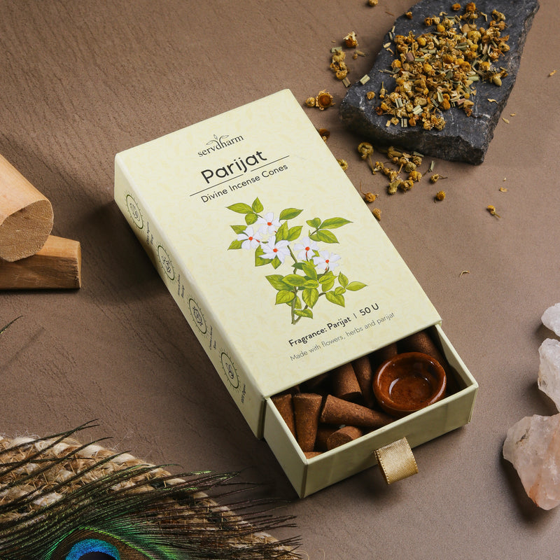 Parijat Divine Incense Cones | Fragrance: Parijat | Pack of 50
