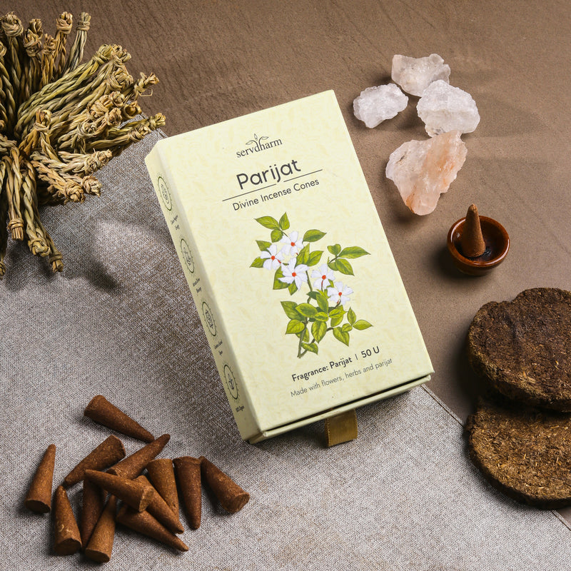 Parijat Divine Incense Cones | Fragrance: Parijat | Pack of 50