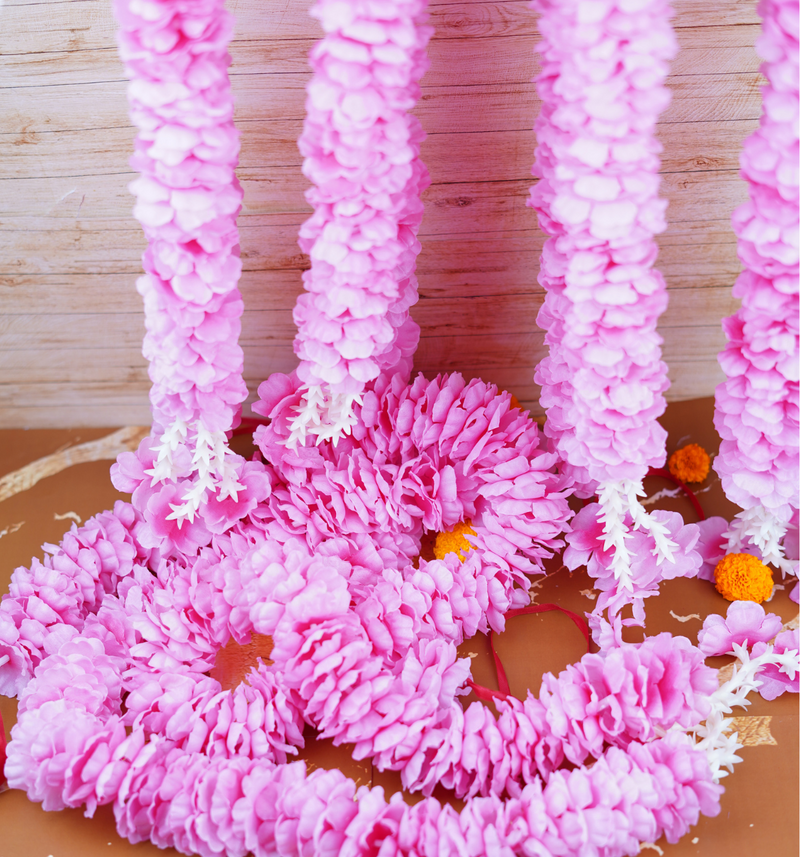 Pink Floral Garland/ Latkan Set of 2