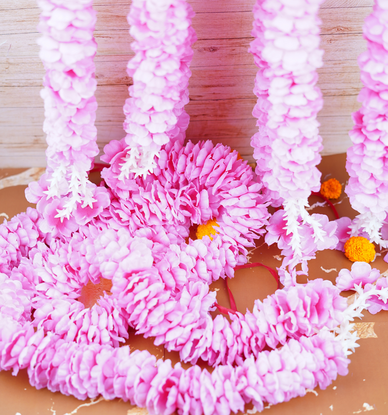 Pink Floral Garland/ Latkan Set of 2