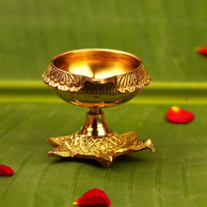 Auspicious Brass Kuber Diya tortoise 2.3 inch