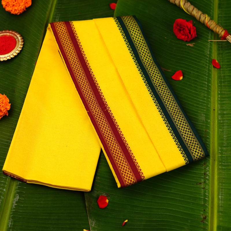 Yellow Pooja Cotton Gamcha