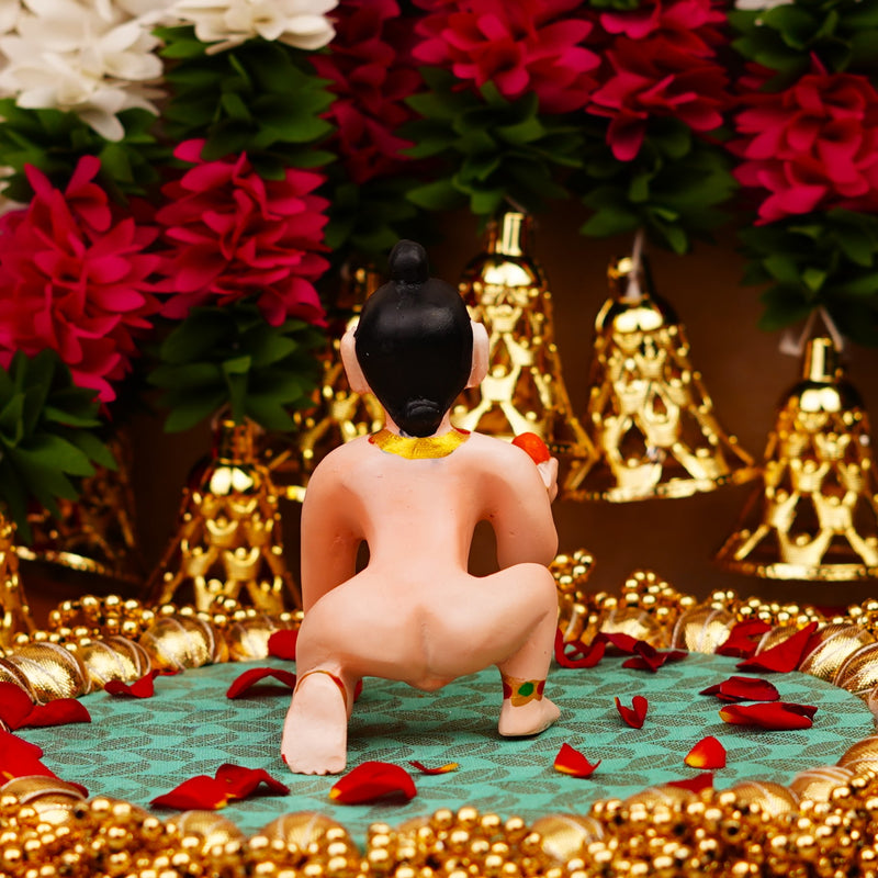 Skin Tone Resin Laddu Gopal Idol 4.5 Inch