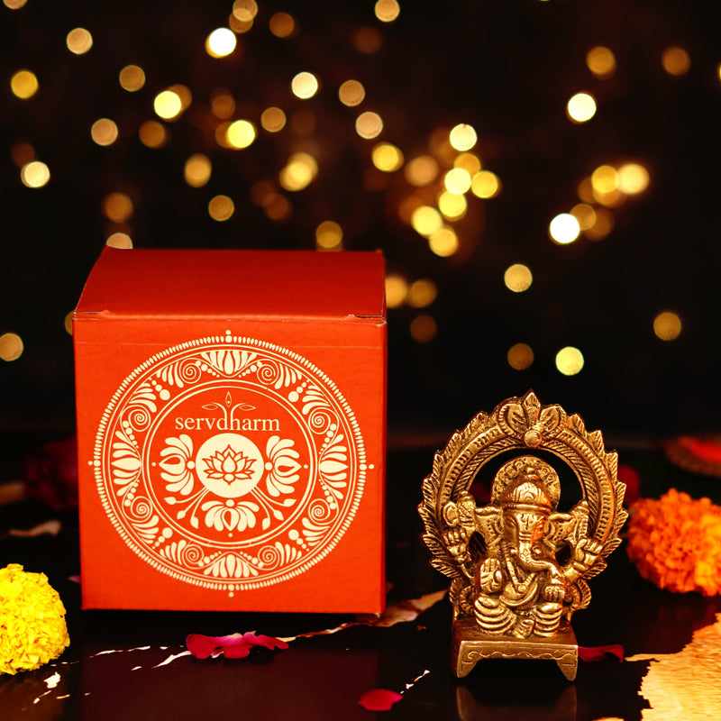 Pure Brass Ganesh Murti 3.5" | 296 grams