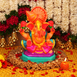 Vighnaharta  Pagdi Ganesha | Ganga River Mitti Idol 10 " | Dissolvable & Sustainable